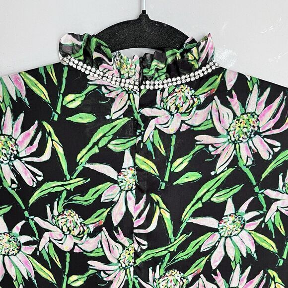 Dodo Bar Or Angelina Floral Print Jeweled Maxi Dress Long Sleeve‎ Formal 44/8 US - Picture 10 of 16